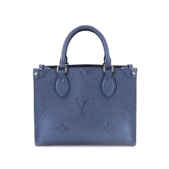 Louis Vuitton Monogram Implant Onthego PM Shoulder Bag Navy - Picture 2 of 8